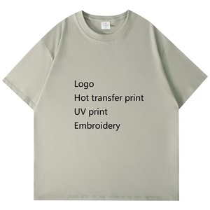 T-shirt in cotone pesante da 270g personalizzabile, versatile, a <span class=keywords><strong>mezza</strong></span> <span class=keywords><strong>manica</strong></span>, casual, ampia, alla moda, abbigliamento da lavoro <span class=keywords><strong>con</strong></span> salopette lunga - Product Image 6