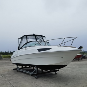 Yate de lujo con cabina flybridge de 24 pies, barco de fibra de vidrio con motor o motor de propulsión a popa - Product Image 2