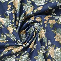 Tissu sergé imprimé personnalisé 260 GSM rigide anti-plis 98% coton 2% élasthanne pour textiles de maison et vêtements - Pantalons, manteaux, etc.