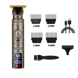 Cortadora de pelo eléctrica recargable por USB, cuerpo metálico con peines guía para uso doméstico, para recortar el cabello de adultos y bebés - Product Image 4