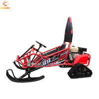 Sports d'hiver sur glace adultes enfants jeux quad 500W snow go kart single seat motoneige buggy track go kart