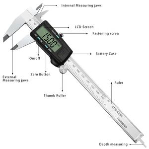 Calibrador <span class=keywords><strong>de</strong></span> pantalla Digital <span class=keywords><strong>de</strong></span> acero inoxidable 150mm fracción MM pulgadas calibrador <span class=keywords><strong>Vernier</strong></span> LCD <span class=keywords><strong>de</strong></span> acero inoxidable <span class=keywords><strong>de</strong></span> alta precisión - Product Image 4