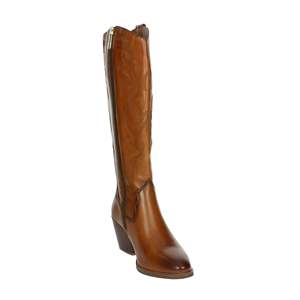 Botas de cuero de media pantorrilla para mujer Carmela 161100 Marrón con tacón de cuero - Product Image 5