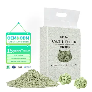 Productos para gatos, superventas, arena, embalaje de 10Kg, planta biodegradable, tofu, arena para gatos, sin polvo para gatos