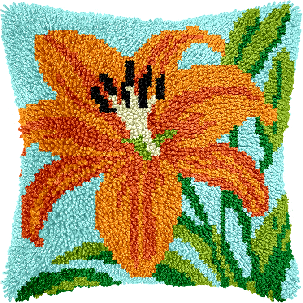 Kit de coussin à crochet motif floral - 10 pièces