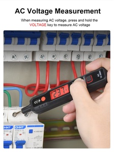 GVDA AC <span class=keywords><strong>DC</strong></span> gerilim dedektörü kalem metre 12-300V LCD elektrik sensörü Test kalem devre kesici bulucu temassız voltmetre - Product Image 2