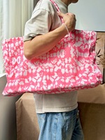 Sac fourre-tout en toile à motif tie-dye avec logo personnalisé, soufflet latéral et base pour les coffrets cadeaux d'abonnement des torréfacteurs de café