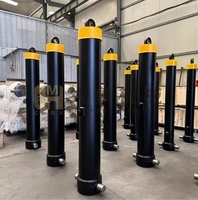 Cylindre hydraulique télescopique multi-étages robuste à montage sur trunnion pour camion benne