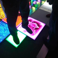 Tapis de sol lumineux coloré à Led, sol spectacle, flux fluide, carreaux interactifs, Gel sensoriel rempli, sol de danse