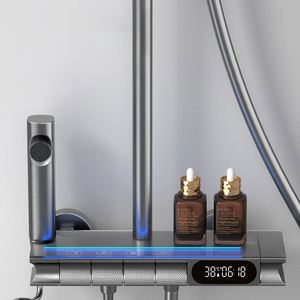 Sistema de Ducha Fría y Caliente con LED Digital para Baño, Montaje en Pared, Grifo de Ducha Inteligente con Lluvia y Ducha de Mano - Product Image 3