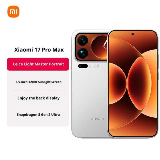2026 New Xiaomis 17 Pro MAX 5G Smartphone with Rear Display, Leica Master of Light, 16GB RAM, 512GB SSD