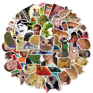 50 Pezzi Adesivi Decorativi con Emoticon <span class=keywords><strong>Divertenti</strong></span> di Famosi Cartoni Animati TV per Laptop e Telefono, Adesivi con Citazioni <span class=keywords><strong>Divertenti</strong></span> - Product Image 6