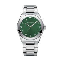 Montres décontractées à cadran arabe de style nouveau, bracelet en acier inoxydable, montres à quartz pour hommes, fournisseur de montres avec logo personnalisé