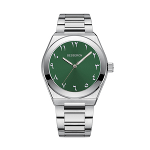 Montres décontractées à cadran arabe de style nouveau, bracelet en acier inoxydable, montres à quartz pour hommes, fournisseur de montres avec logo personnalisé - Product Image 2