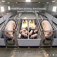 Cage de mise bas pour truies, enclos de maternité pour porcs, équipement d'élevage porcin galvanisé à chaud