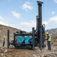 Foreuse de carottage de roche Feiyang, moteur diesel-pneumatique, portable et mobile, pour la construction de puits d'eau, 76 kW