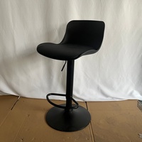 Tabouret de bar moderne en PU avec coussin, structure en plastique, chaise haute pivotante et réglable pour comptoir de cuisine (vente en gros)