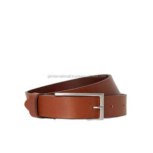 Cinturón casual de cuero genuino con hebilla de alfiler de aleación pesada, Cinturón de piel auténtica con acabado bronceado de alta calidad, en todos los tamaños personalizados, precio al por mayor de fábrica - Product Image 1