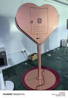 Miroir magique photo booth en forme de cœur avec écran tactile de 21,5 pouces en or rose