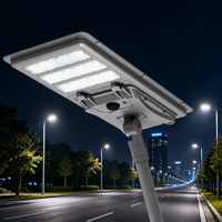 Lampadaire solaire LED extérieur tout-en-un 200W 400W, étanche IP67, batterie au lithium solaire monocristalline, garantie 3 ans