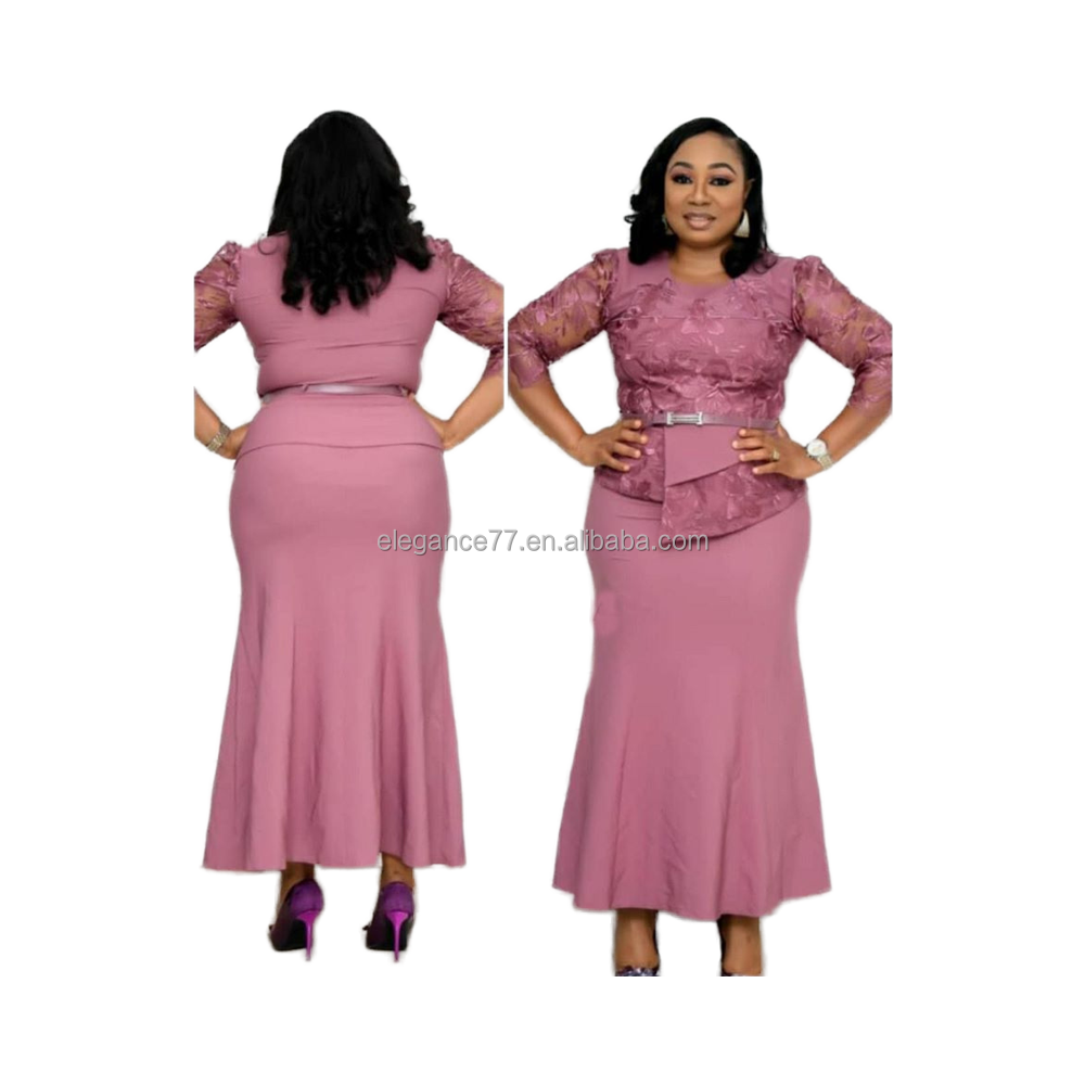G.OLD New Collection Women's XL 5XL Large Casual Dress Bodycon Kaftan Lace  Splicing Autumn Long Skirt Dropped Waist Crop Top| Alibaba.com