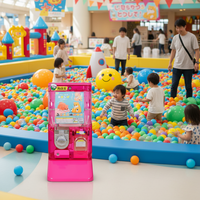 Distributeur automatique de jouets commercial monocouche de 60 à 150 pièces avec système de pièces et jetons, rose-rouge, garantie 1 an, vente chaude