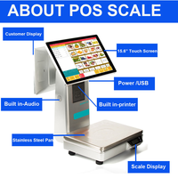 Báscula de Pesaje para PC, Impresora de Etiquetas de Código de Barras Electrónica, Pantalla Táctil, Placa Base de Grado Industrial, Impresora de Transferencia Térmica POS