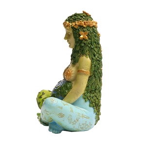 Décoration artisanale en résine, peinte à la main, créative, déesse de la Terre Gaïa, ornement pour la maison, décoration de bureau, cadeau de pendaison de crémaillère, mariage - Product Image 5