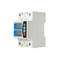 Réglable 54 \ large double affichage protecteur de tension numérique 220V 230V 63A80a 100A ménage Din Rail relais électromagnétique