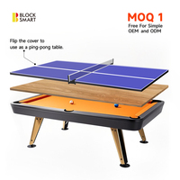 Nouveau modèle personnalisé 5ft 6ft Mini Table de billard Table de billard multifonction 3 en 1 Salle à manger Tennis Table de billard