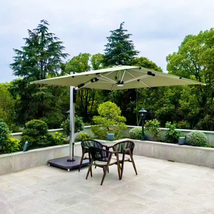 Parasol Cantilever de Luxe en Aluminium, Étanche aux UV, avec LED, Robuste, Personnalisé, à Énergie Solaire, pour Jardin et Terrasse Extérieure DC-UP- - Product Image 1