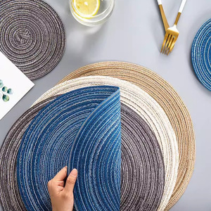 Set de table en ramie tissée avec fil de coton, 38cmx30cm, tapis isolant thermique, couleur unie, pour la salle à manger - Product Image 5