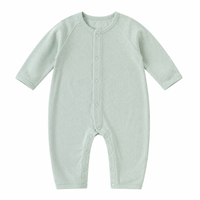 Combinaison bébé 100 % coton certifiée classe A, sans coutures, manches longues, unisexe, printemps automne, nouveau-né, fermeture à pression