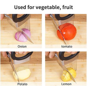 Kingwise Nouvel Outil en Acier Inoxydable pour Cuisine, Accessoires pour Couper le Savon, l'Oignon, Outil Polyvalent pour Légumes - Product Image 2