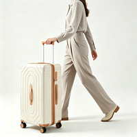 Valise de cabine à roulettes avec serrure TSA, roues silencieuses, design élégant, résistante aux rayures, rangement portable, bagage de voyage