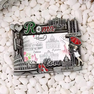 Imanes de exhibición de marco de fotos de Metal DE LA Torre Eiffel francesa personalizada para imanes de nevera de Metal de recuerdo turístico de estilo refrigerador - Product Image 3