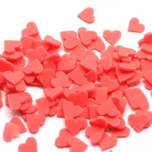 Wholesaler Supplies Clay Art Material Craft Kids Cute Mini Heart Beads Kawaii Polymer Clay for Jewelry Making Valentine Gift