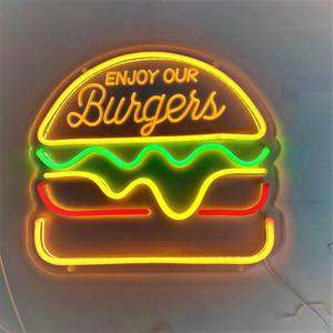 Insegna al Neon LED per la decorazione di <span class=keywords><strong>Hamburger</strong></span>, Pizza, patatine fritte e Hot Dog - Product Image 1