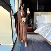 Cardigan 2 pièces arabe musulman modeste pour femmes Eid Dubai Hijab Kimono Abaya Dress Luxury Islam Coat Clothing Turkish Dress