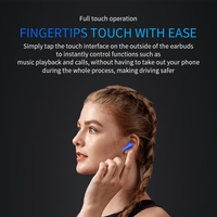 Earbuds Nirkabel C107 Lampu RGB BT V5.3 5 Jam Waktu Putar Headphone, Headset Bentuk In-Ear TWS Fidget Spinner Kotak Pengisi Daya Bluetooth