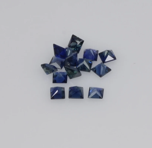 Natural <b>Blue</b> <b>Sapphire</b> Princess Square shape Faceted Cut Loose Gemstone For Jewelry Making At Factory Price Certified 1mm to 7mm - Product Image 4