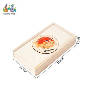Gioco Puzzle in Legno per Bambini Konig, Giocattolo Educativo Montessori per Abbinamento Forme e Animali - Product Image 3