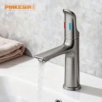 Robinet de Douche Monotrou Moderne de Luxe Brossé, Mitigeur Chaud/Froid en Alliage de Zinc avec Cartouche Céramique, Garantie 3 Ans