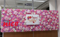 QIDA HQ-1004 artificielle classique rose fleur mur pour la décoration intérieure 2240