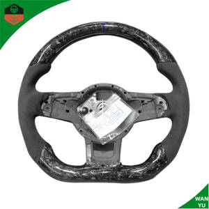 Volante LED de Fibra de Carbono Personalizado para Volkswagen <span class=keywords><strong>Golf</strong></span> <span class=keywords><strong>GTI</strong></span> <span class=keywords><strong>Mk7</strong></span> para Serie 3, Cuero Rojo Cosido, <span class=keywords><strong>Precio</strong></span> de Fábrica - Product Image 2