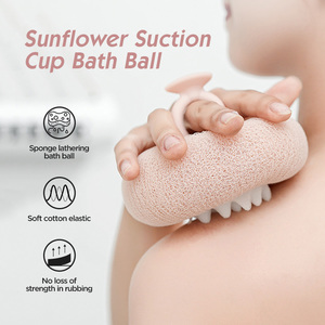 <span class=keywords><strong>2025</strong></span> Mới Nâng Cấp 2-Trong 1Super Mềm Hướng Dương Tắm Bóng Tẩy Tế Bào Chết Tắm Bọt Biển Làm Sạch Bàn Chải Với Cốc Hút Tắm Bọt Biển - Product Image 2