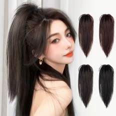Parrucca capelli lunghi color pesca con allungamento di capelli umani con tono corto nudo - Product Image 1