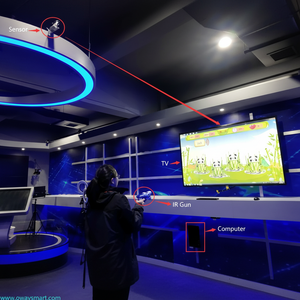 Jeu de tir interactif d'arcade en salle pour plusieurs personnes, jouet de terrain de jeu, pistolet <span class=keywords><strong>laser</strong></span>, projecteur, jeu de tir pour le divertissement - Product Image 3