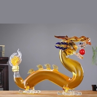 Bouteille en verre en forme de dragon en cristal de Borosilicate pour boisson, vin, artisanat d'art