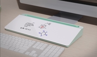 Tableau blanc interactif de bureau Tableau effaçable à sec en verre trempé avec clavier pour listes de tâches Tablette d'ordinateur effaçable à sec